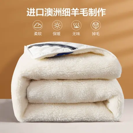 恒源祥澳洲羊毛床垫软垫家用垫褥纯羊毛加厚保暖床垫被冬季褥子图片